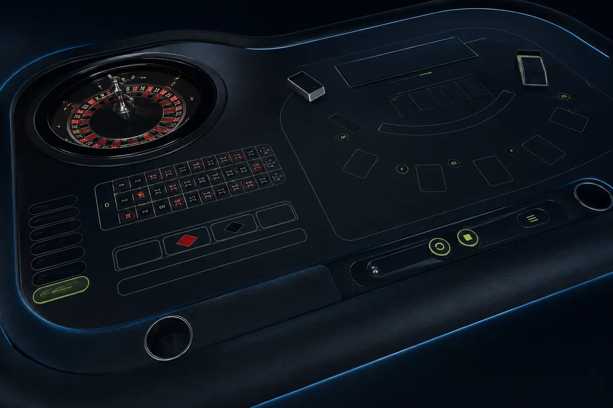 Digital live roulette and blackjack table interface